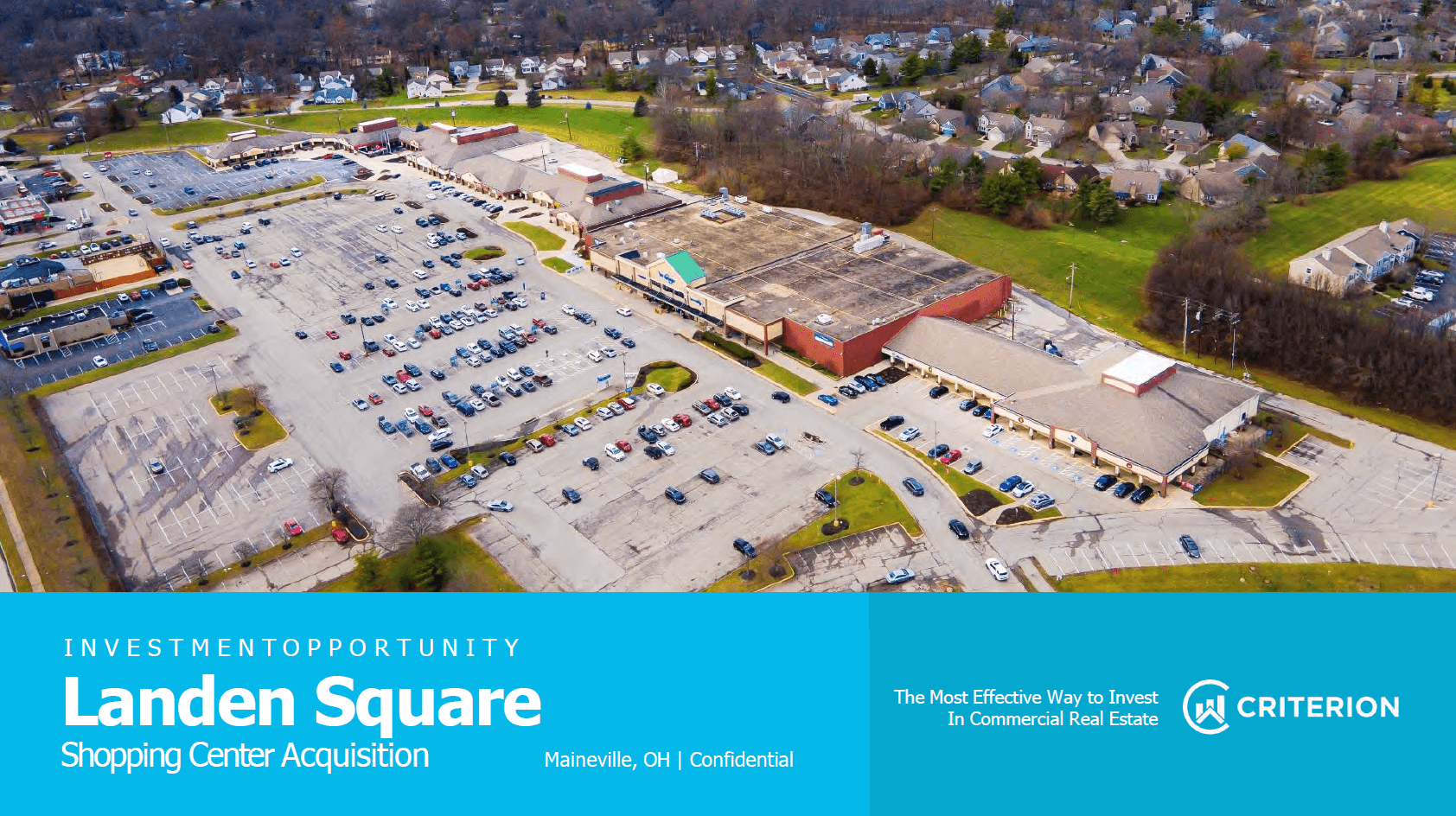 Cincinnati MSA, Kroger Shadow Anchored Value Add Center with 11%+ CoC